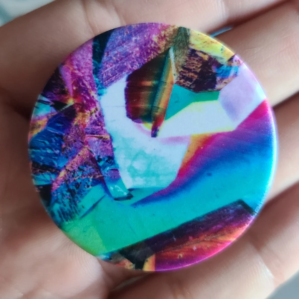 New Gem phone grip base, multicolor poptop, rainbow phone grip, phone kickstand